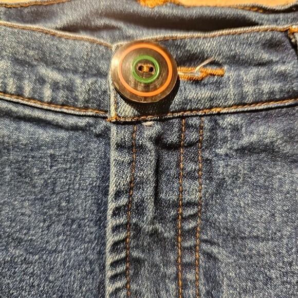 Indigo Moon Vintage Embroidered Straight Leg Ankle Length Jeans Size M - Picture 3 of 8